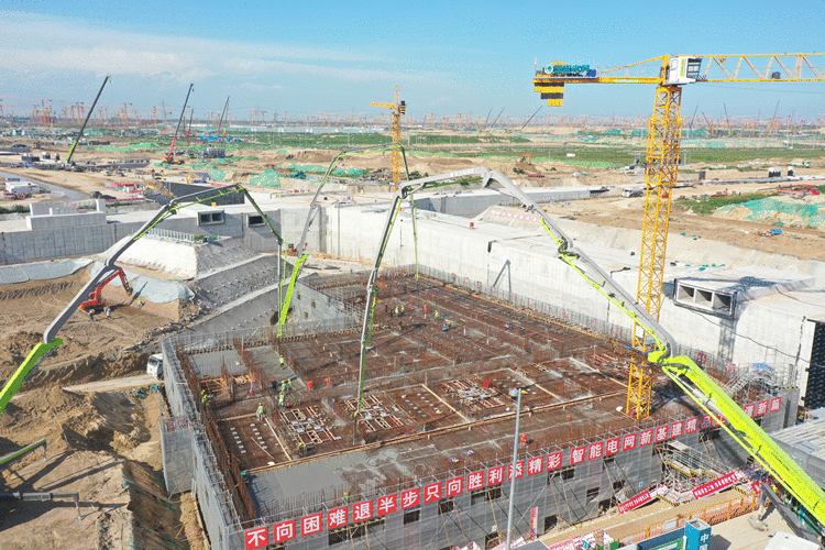 国网河北建设公司完成河西变电站工程主体结构负三层浇筑工作