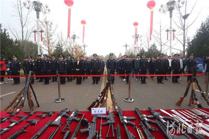 河北公安机关集中销毁非法枪支1700余支