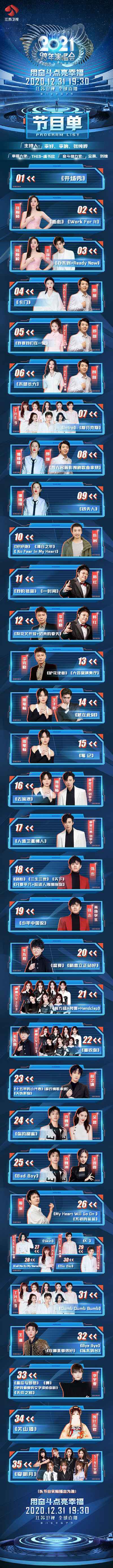江苏卫视跨年节目单