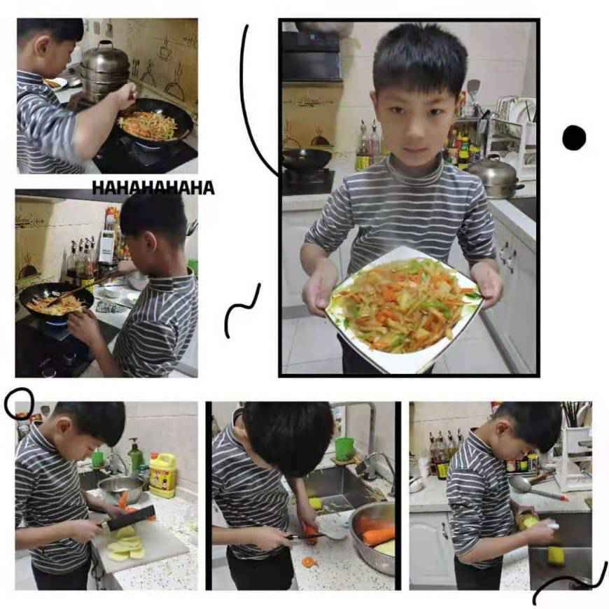 石家庄市大丰屯小学开展“乐享生活·宅家美食”主题活动