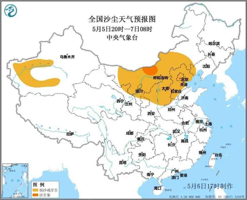 沙尘暴蓝色预警：河北等11地有扬沙或浮尘天气